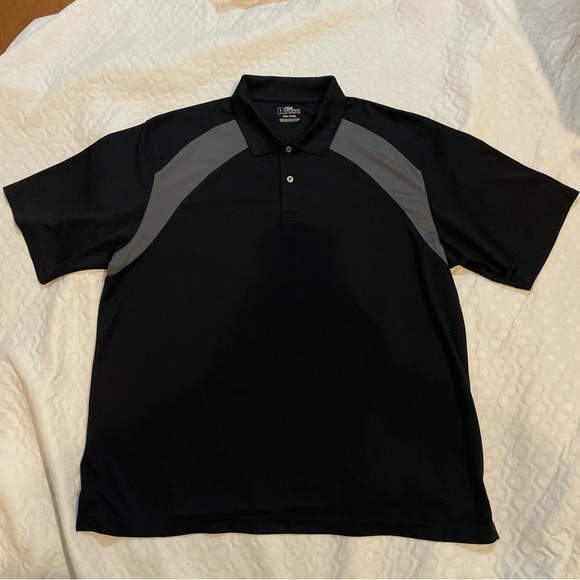 PGA Tour Polo Shirt Mens XXL 2X Black Gray Short Sleeve Golf Spring Summer Big - Picture 3 of 9